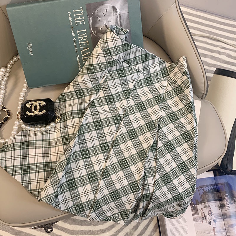 Bộ Áo Sơ Mi Ngắn Tay + Chân Váy Xếp Ly Đáng Yêu Thời Trang Cho Nữ