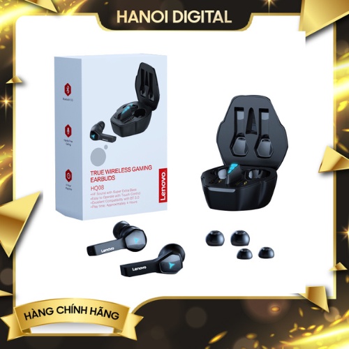 Tai nghe Bluetooth Lenovo HQ08 TWS ,Tai nghe chống nước HiFi Âm nhạc chơi game Tai nghe thể thao Bluetooth không dây