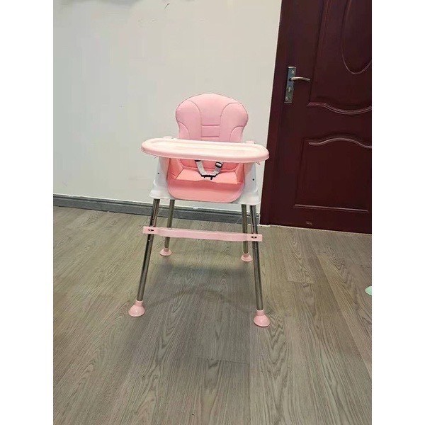 Ghế ăn dặm điều chỉnh độ cao, tặng kèm đệm và bánh xe cho bé, bảo hành 1 năm