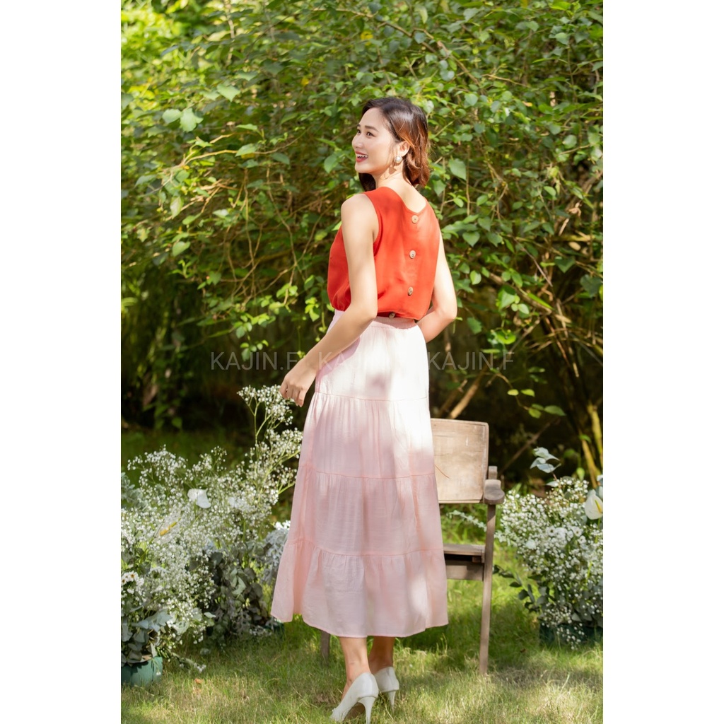 Chân Váy Nữ Midi Dáng Dài 2 Lớp Lưng Thun Siêu Xinh