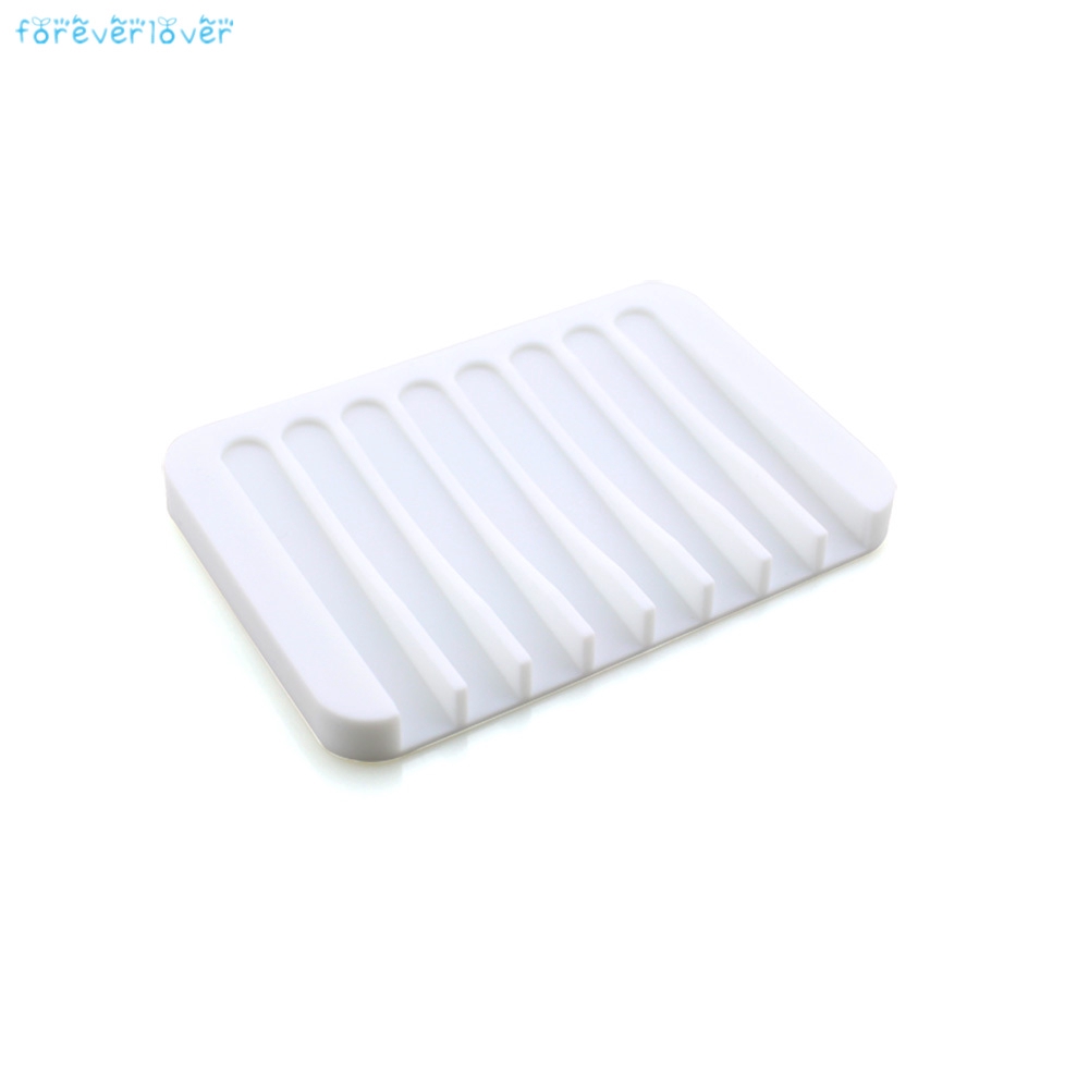 Set 2 Khay Đứng Đựng Xà Phòng Bằng Cao Su Silicone Tiện Dụng Cho Phòng Tắm / Nhà Bếp