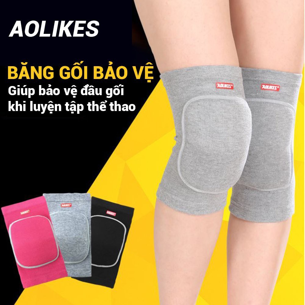 Băng bảo vệ đầu gối Aolikes chính hãng  AL0210 cho nữ chuyên dụng dùng trong thể thao (1cặp)