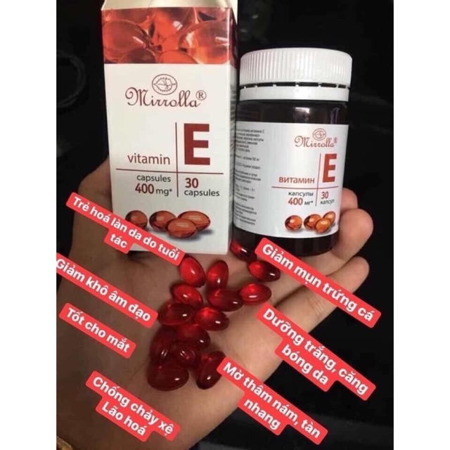 Vitamin E đỏ 400mg Mirrolla chuẩn Nga | BigBuy360 - bigbuy360.vn