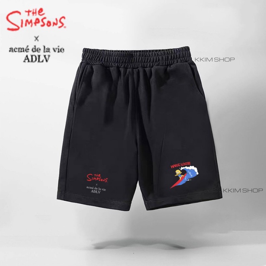 QUẦN SHORT ADLV The Simpsons Nam Nữ, quần đùi thun unisex form rộng thể thao, lửng cộc ngắn mặc nhà KKIMSHOP