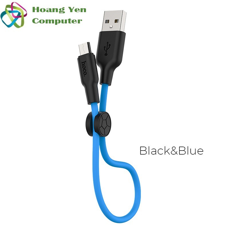 [25CM] Cáp Sạc MICRO USB Hoco X21 Plus Dài 25CM Dây Silicon Mềm Dẻo Chống Cháy - BH 1 Năm - Hoàng Yến Computer