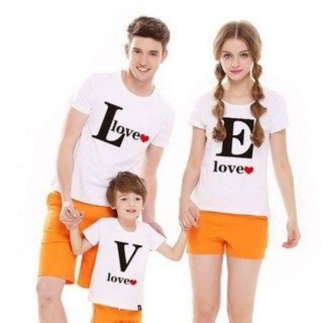 Áo gia đình 3/4/5 người đồ đôi mẹ và bé thun cotton dày dặn mẫu đồng phục gia đình MÀU TRẮNG VÀNG XÁM|  GIÁ SĨ