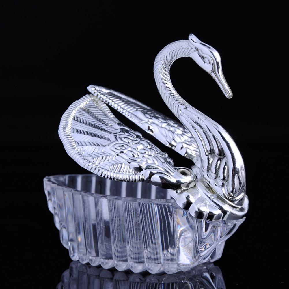 Hộp Đựng Kẹo Bằng Acrylic Trong Suốt Hình Thiên Nga 7.5 * 7 * 3.5cm