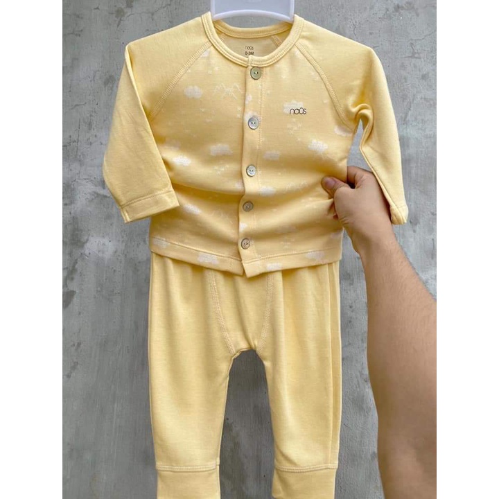 NOUS SALE - [Tổng hợp ] Bộ cài thẳng dài tay cho bé trai, bé gái từ sơ sinh đến 12 tháng ( nous velours )