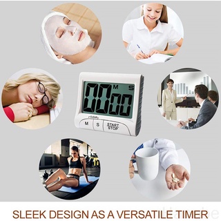 HB-Countdown Kitchen LCD Digital Timer Cooking Time Reminder Student Electronic Alarm Clock, Black