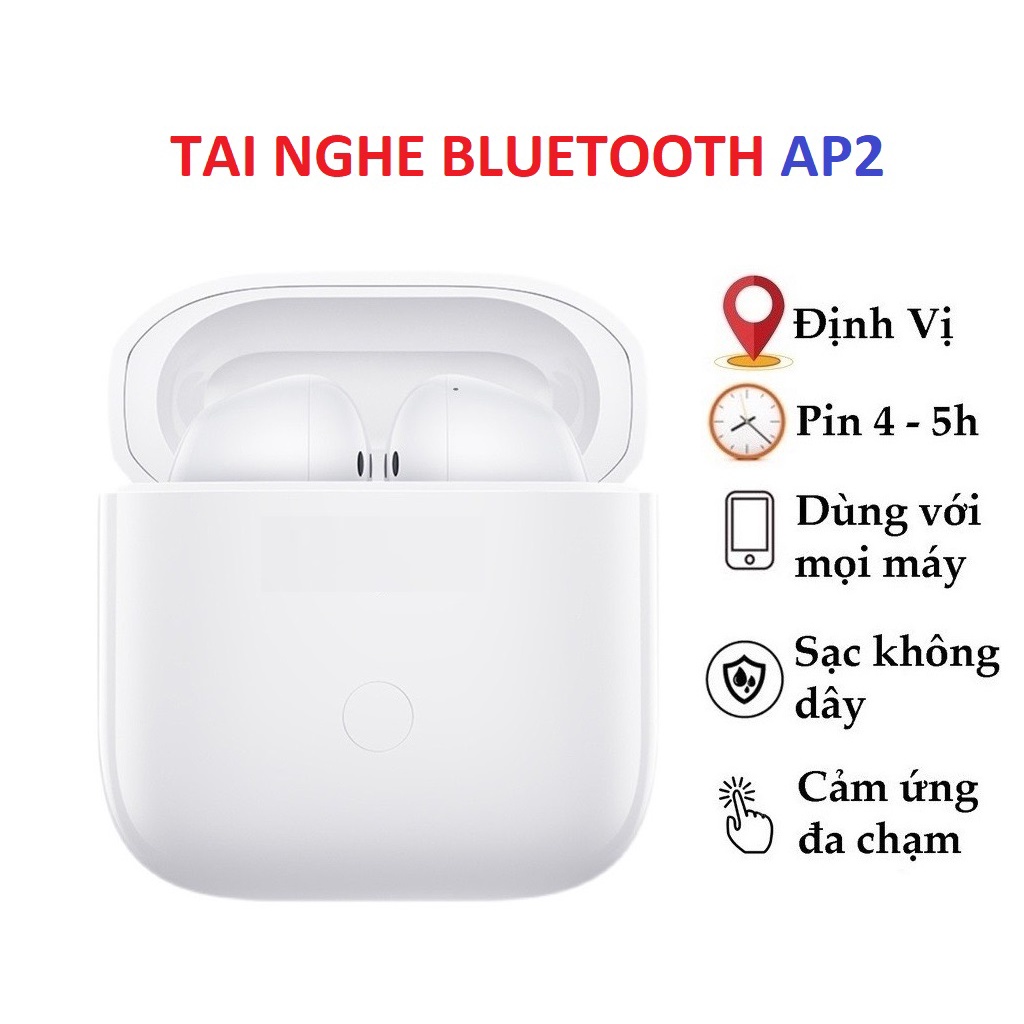 Tai Nghe Không Dây Bluetooth AP2 Định Vị - Đổi Tên - Sạc Không Dây