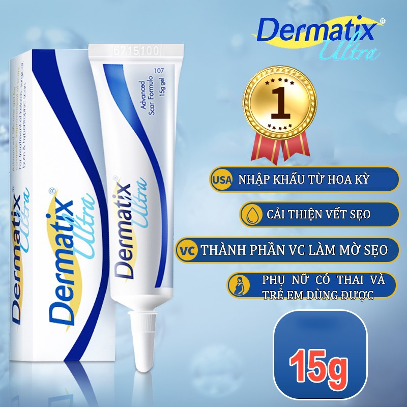 Nhập khẩu từ Mỹ DERMATIX Kem mờ sẹo 15g Các vết thương do phẫu thuật,bỏng,tất cả đều có thể được sử dụng(kem trị sẹo)