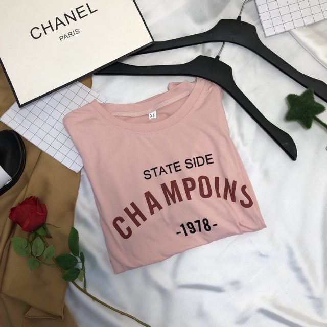 [302]Áo thun đẹp ⚜️FREESHIP⚜️ Áo Thun Nữ Unisex Thun Nữ Quảng Châu CHAMPION [Thun Nu] | BigBuy360 - bigbuy360.vn