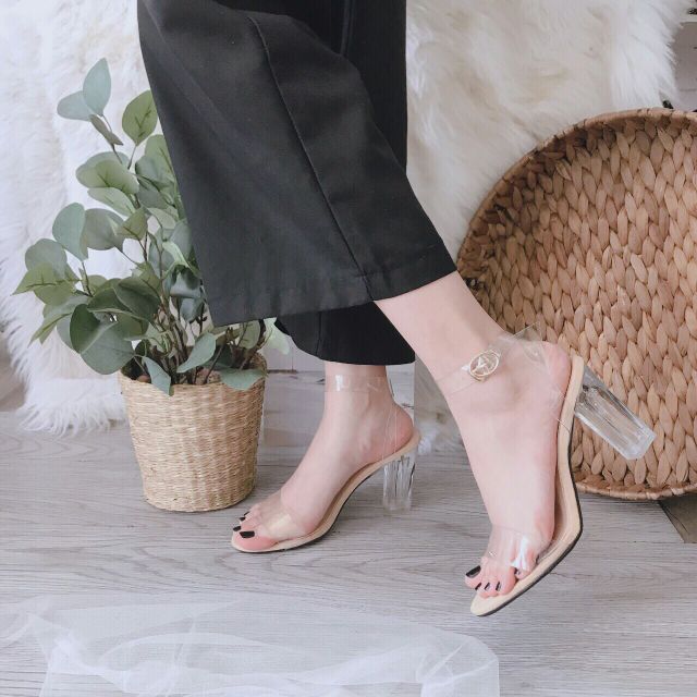 LOVIIECORNER - SANDAL CAO GÓT ĐẾ VUÔNG 9CM - SANDAL NỮ CAO GÓT 9 PHÂN - SANDAL QUAI MẢNH GÓT TRONG ĐẾ VUÔNG 9CM  G191117