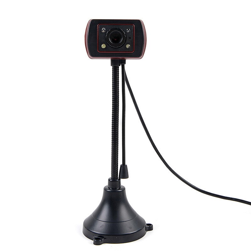 (Bảo hành 06 tháng) Webcam Chân Cao có mic dùng cho máy tính có tích hợp mic và đèn Led trợ sáng -Webcam máy tính để bàn