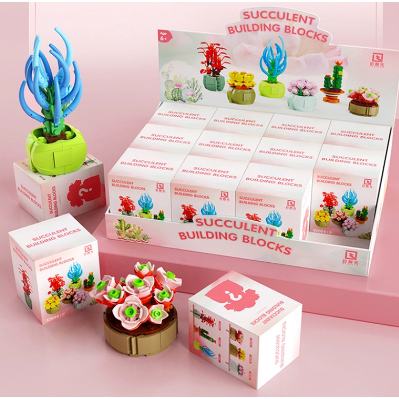 Lego lắp ráp Chậu Sen Đá, Xương rồng.