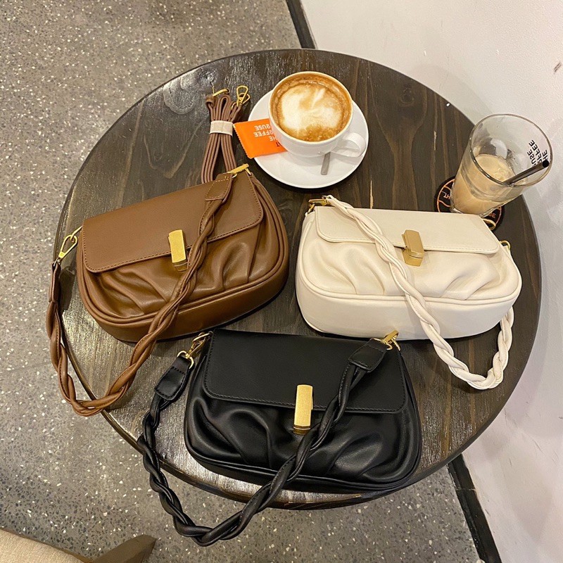 [Mã WAST10K giảm 10K đơn bất kỳ] Túi kẹp nách quai xoắn + dây đeo chéo