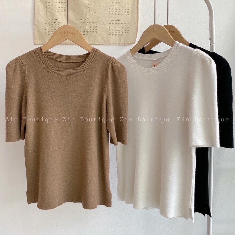 Áo len cọc tay nhô vai