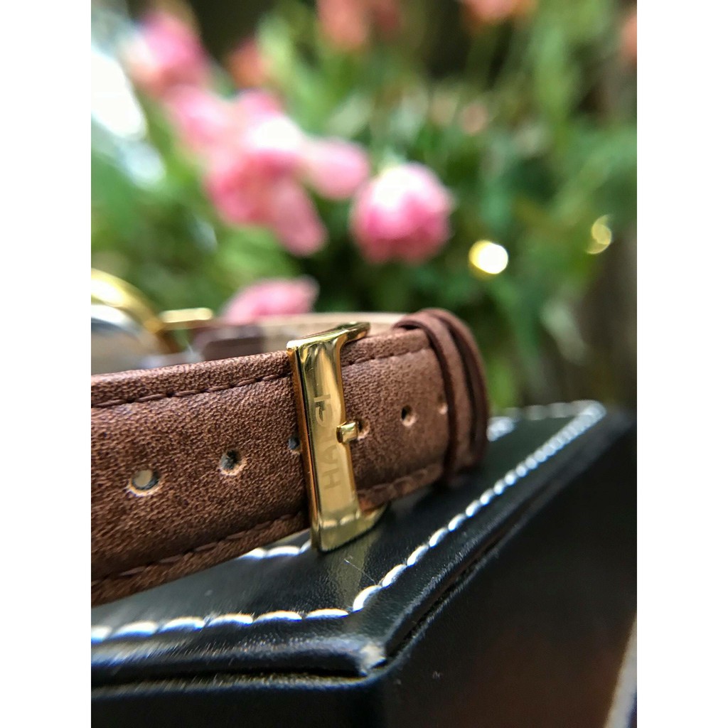 Đồng Hồ Đôi Nam Nữ HALEI Dây Da Tình Yêu Vĩnh Cửu