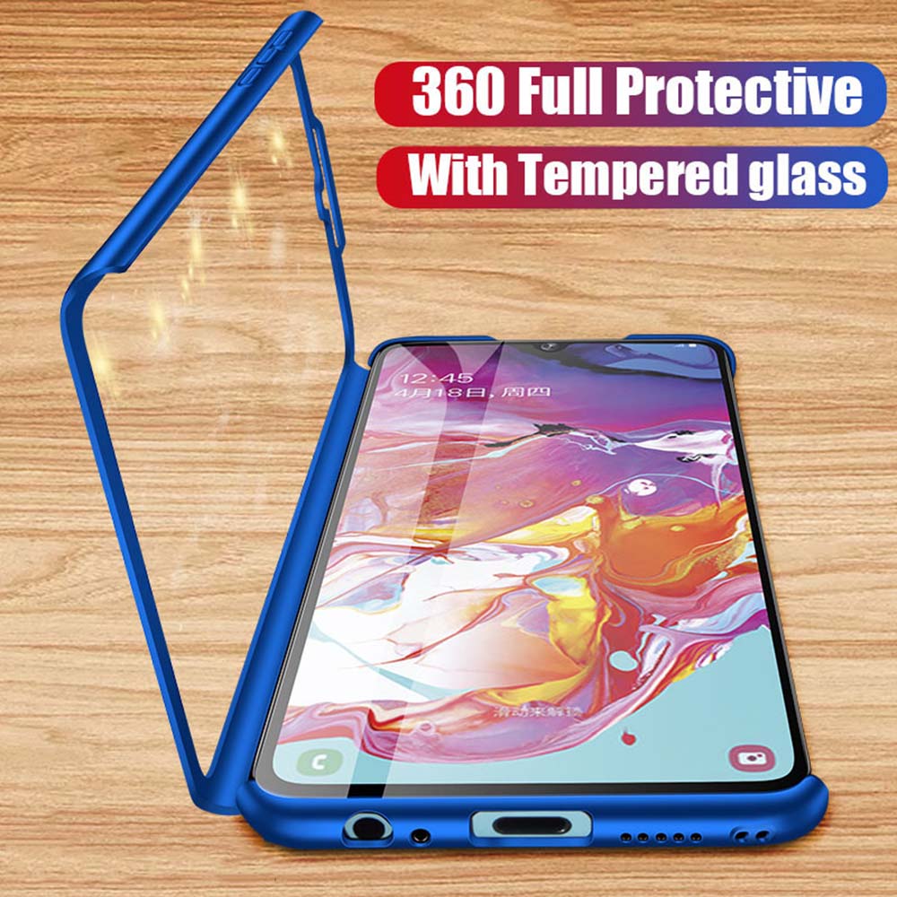 Ốp điện thoại bảo vệ toàn diện 360 độ cường lực cho realme 5 5i 6i 5s c1