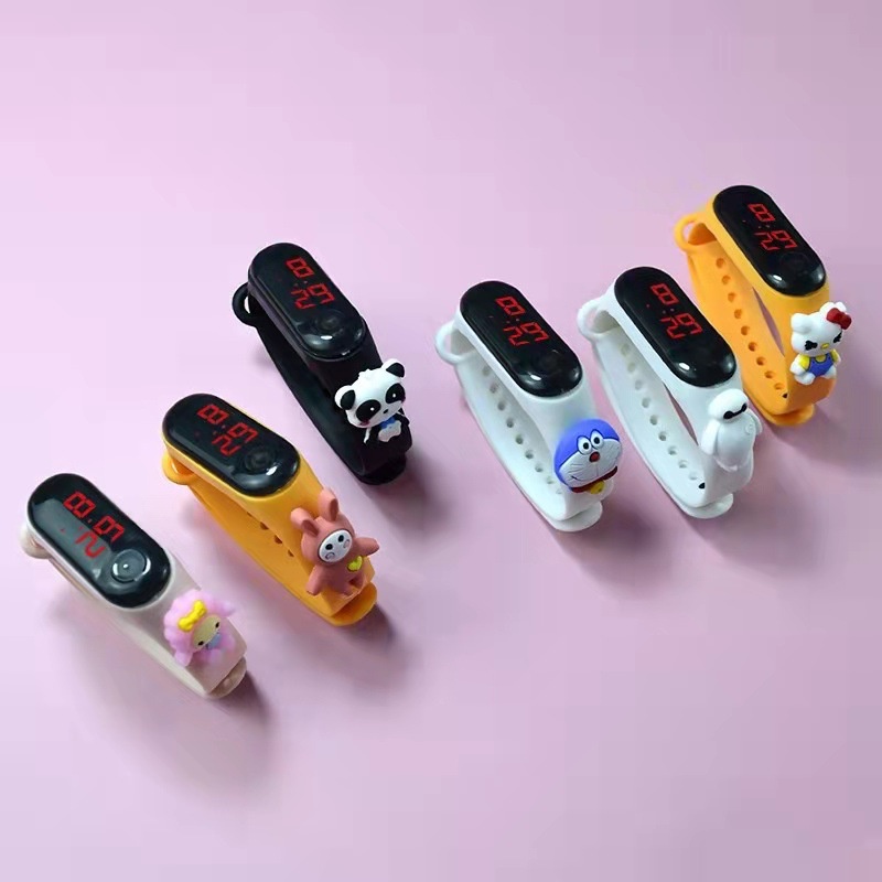 Đồng hồ điện tử kỹ thuật số màn hình led dây silicon họa tiết hoạt hình dành cho trẻ em  | BigBuy360 - bigbuy360.vn
