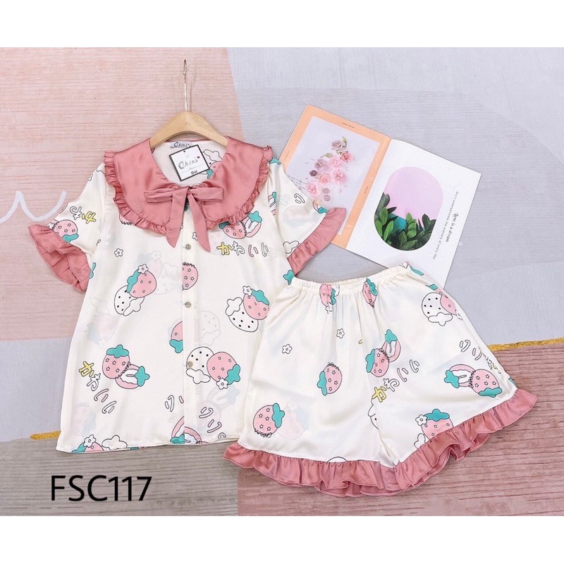 [FREESHIP] Đồ ngủ nữ mặc nhà lụa satin cực mát, tay ngắn quần đùi siêu xinh, độc lạ, họa tiết dễ thương | BigBuy360 - bigbuy360.vn