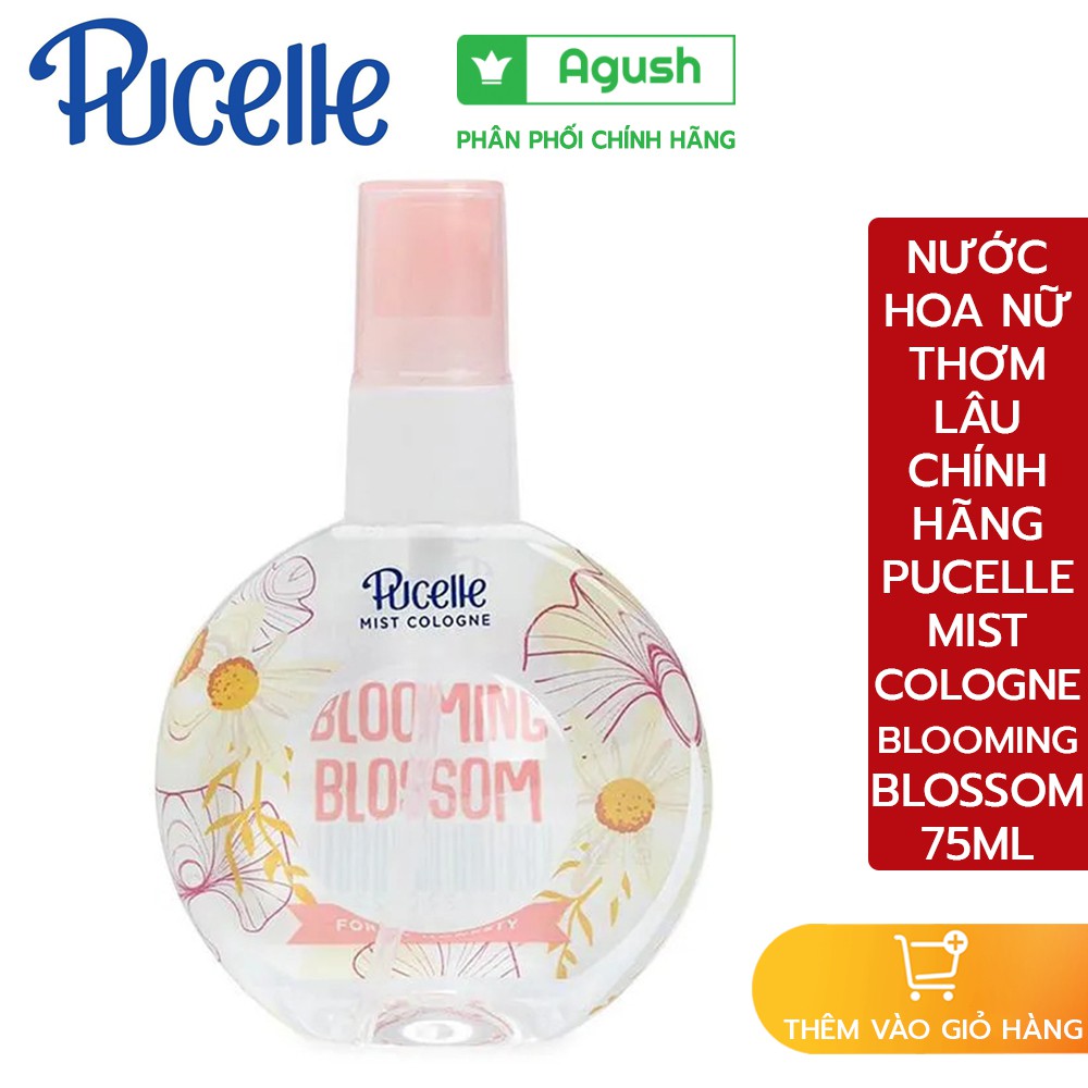 Nước hoa nữ bé gái mini thơm lâu chính hãng Pucelle Blooming Blosom 75ml dịu nhẹ nhàng dạng xịt khô toàn thân giá rẻ