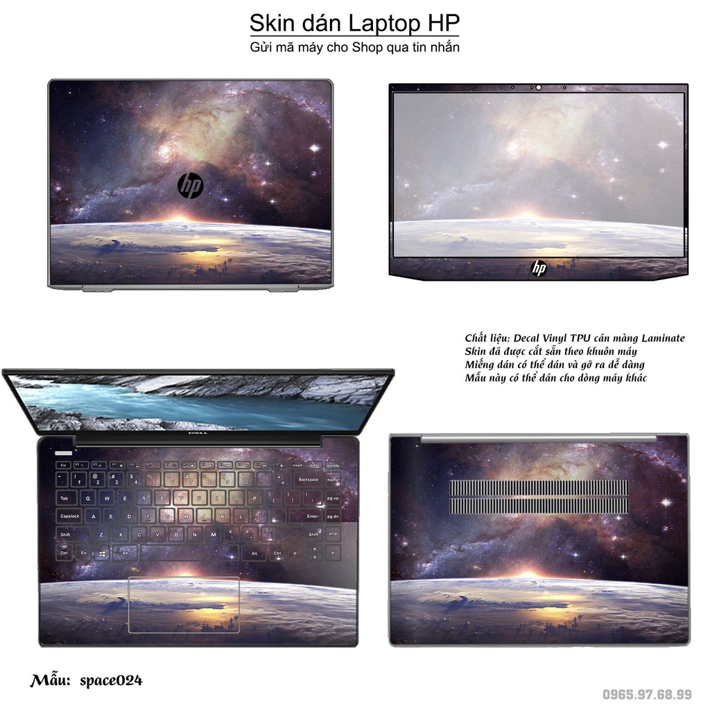 Skin dán Laptop HP in hình không gian _nhiều mẫu 4 (inbox mã máy cho Shop)