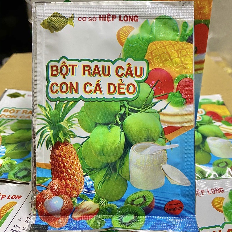 Bột thạch rau câu con cá dẻo 12g