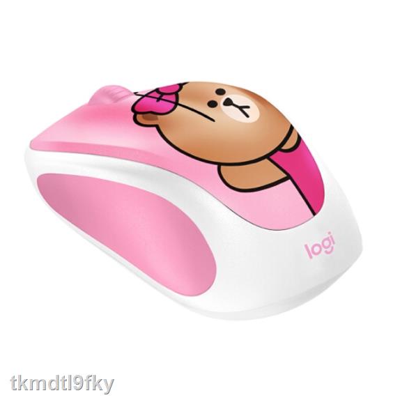 Giá Rẻ Chuột không dây Logitech in họa tiết LINE FRIENDS dễ thương cho văn phòng Wireless Mouse Cute Mice