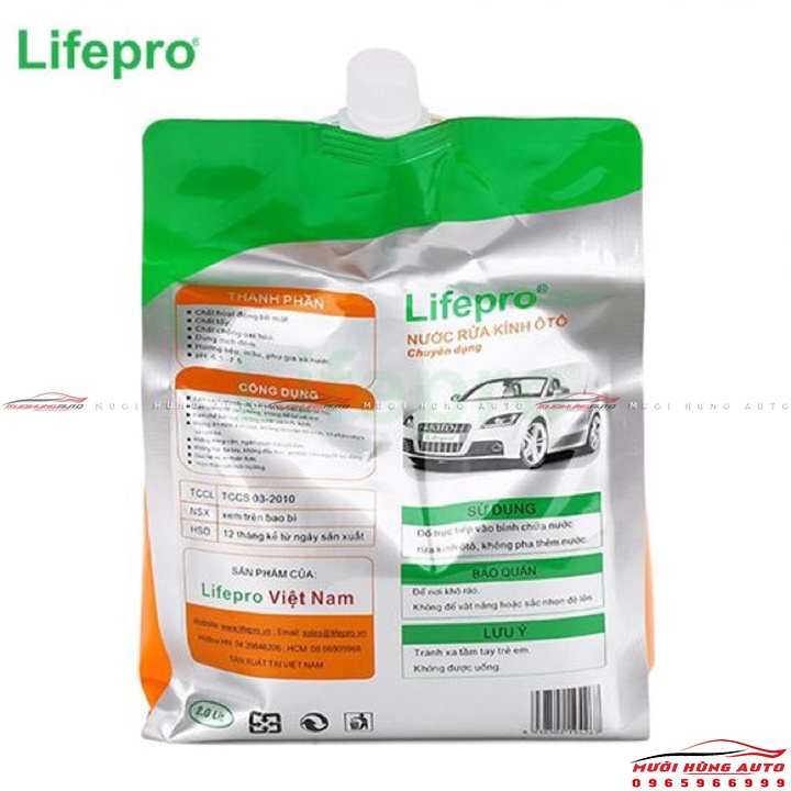 Rửa Kính Ô tô Life pro, Nước Xịt Kính Lái Ô tô, Bảo Vệ Kính Lái Và Gạt Mưa Ô tô