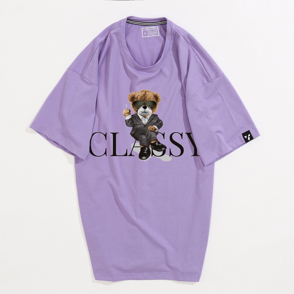 Áo thun Unisex form rộng, tay lỡ. In hình GẤU CLASSY [V177]