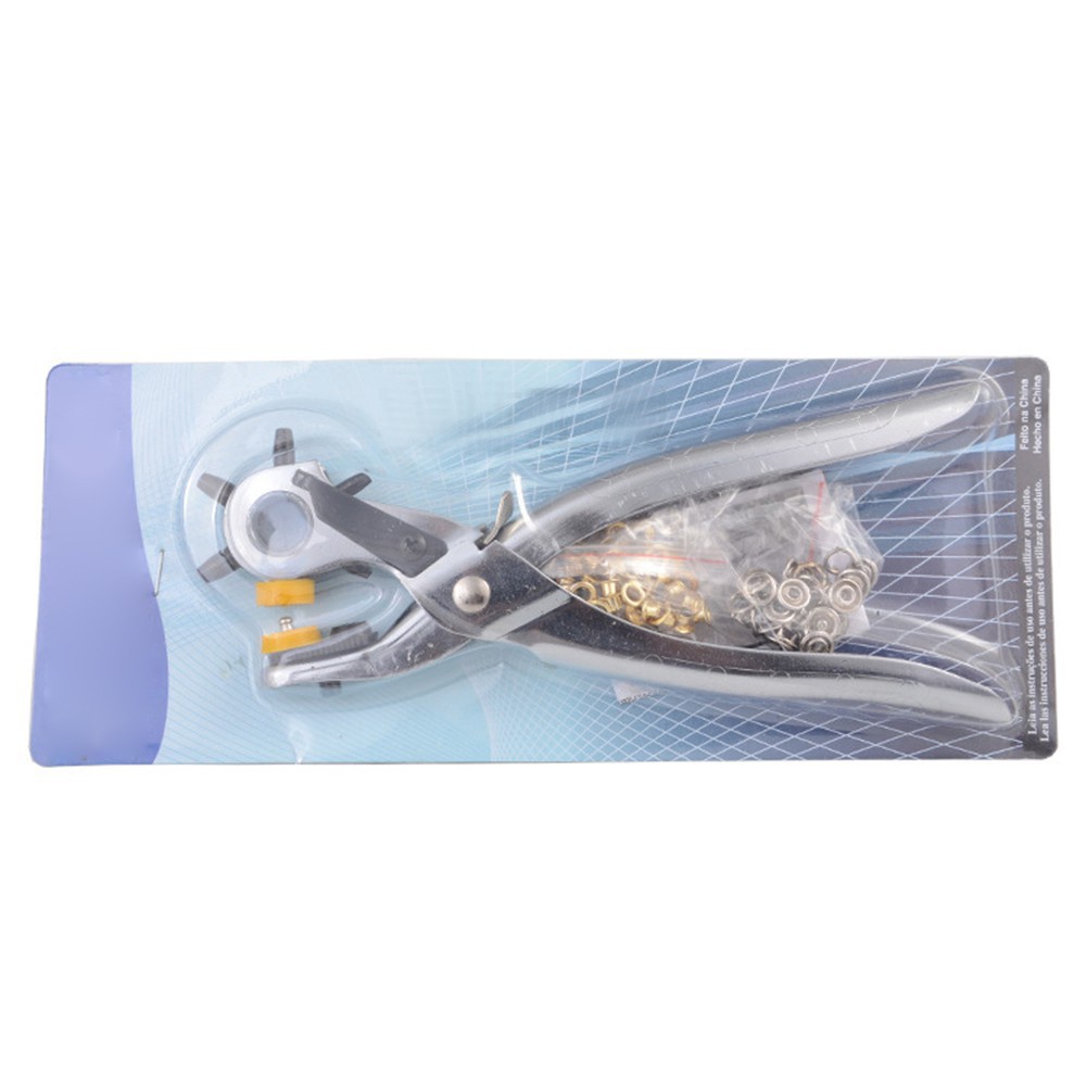 [Tổng Kho Sỉ] Kìm Bấm Lỗ CÁN BẠC H6 - Bấm Lỗ Tròn Dây Nịt Thắt Lưng Da, Đồng Hồ - Kiêm Bấm Khoen  (Tặng Túi Khoen)