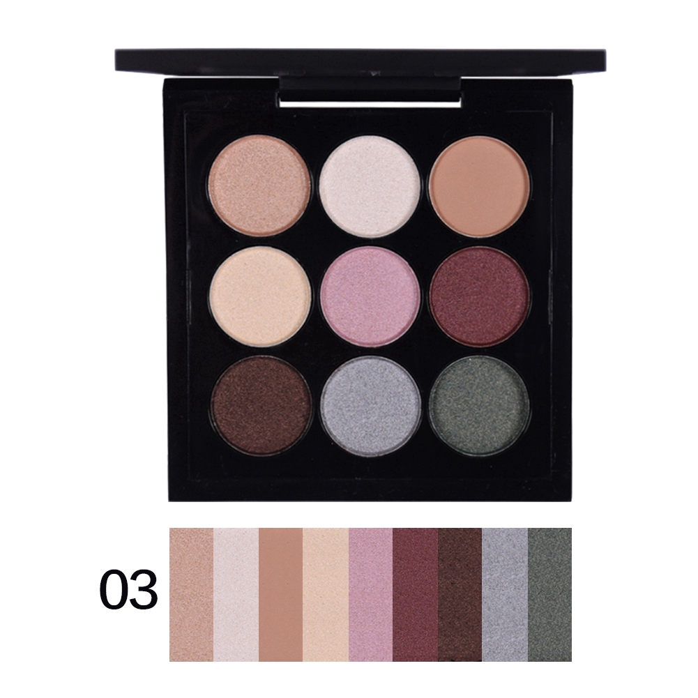 BEAUTYBIGBANG 9 Colors Earth Tone Matte&Shimmer Eyeshadow Palette Shadow Palette Makeup Smoky Eye Shadow MM