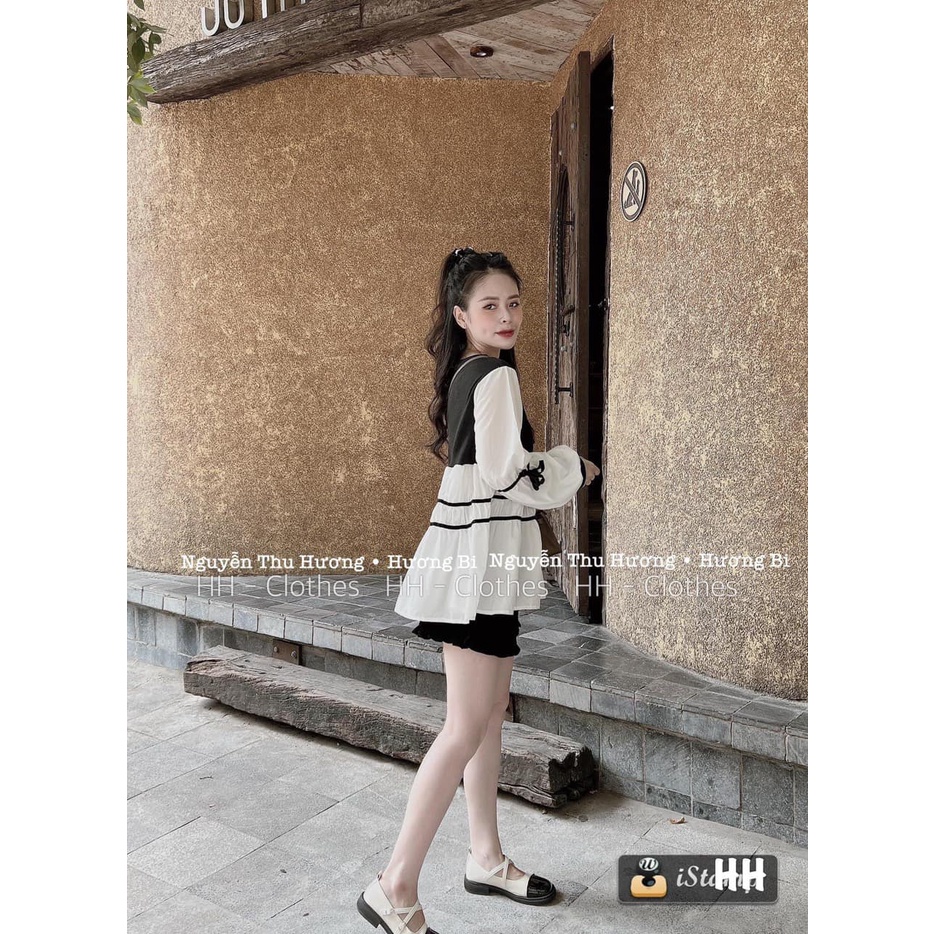 ÁO babydoll tăm pha sơ mi mềm(kèm ảnh thật và video)
