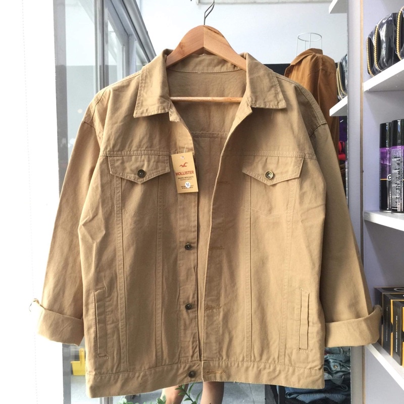 Áo Khoác kaki from rộng Thời trang UniSex Nam nữ trơn 7 màu