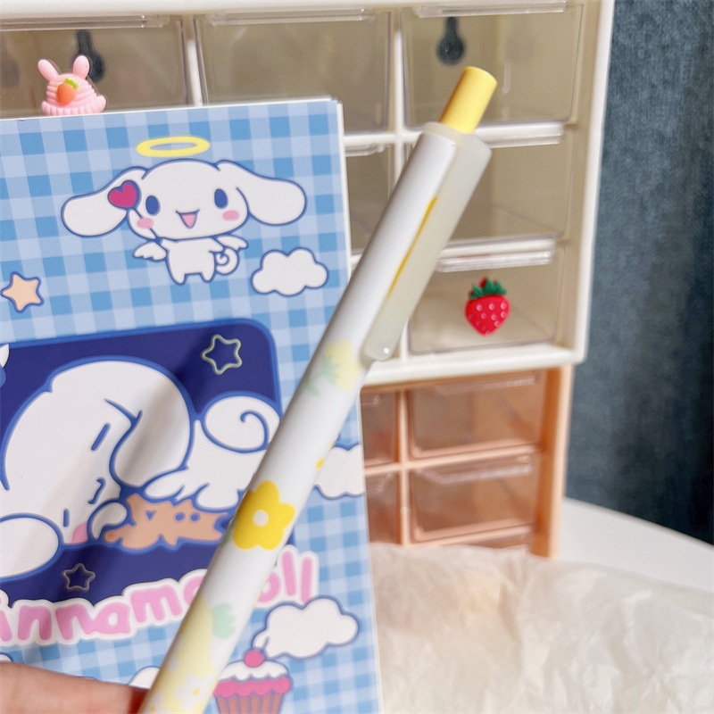 Set 6 Bút Mực Bấm 0.5 Bằng Sợi carbon Đen