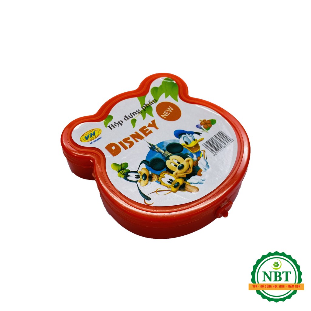 Hộp đựng phấn học sinh hình gấu và hình vuông to - tặng kèm 2 viên phấn + lau bảng  - màu sắc đa dạng