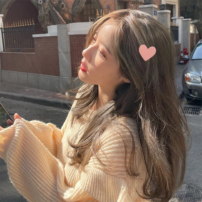 Kẹp Tóc Hình Trái Tim Màu Kẹo Phong Cách Hàn Quốc Dễ Thương Dành Cho Nữ