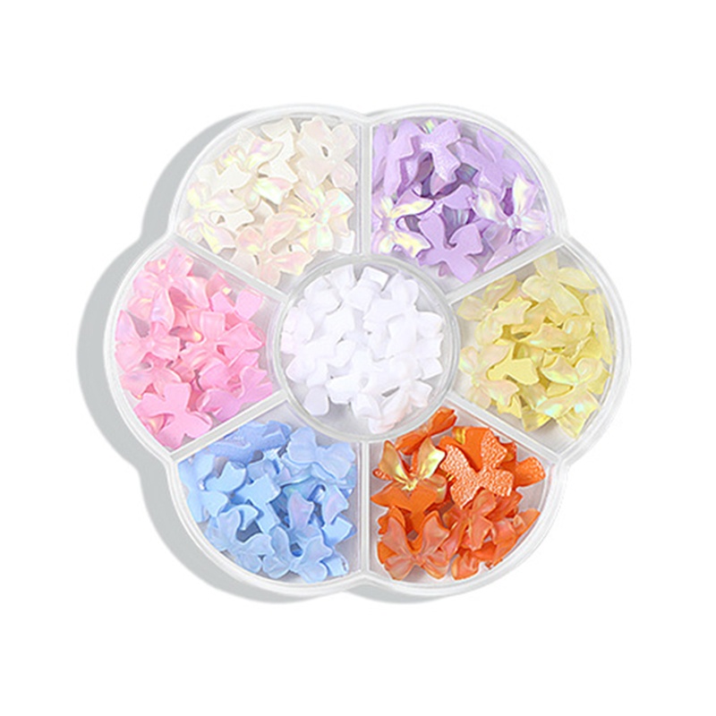 Set 7 Phụ Kiện Trang Trí Móng Tay Nghệ Thuật Nhiều Loại Có Thể Xoay Vòng