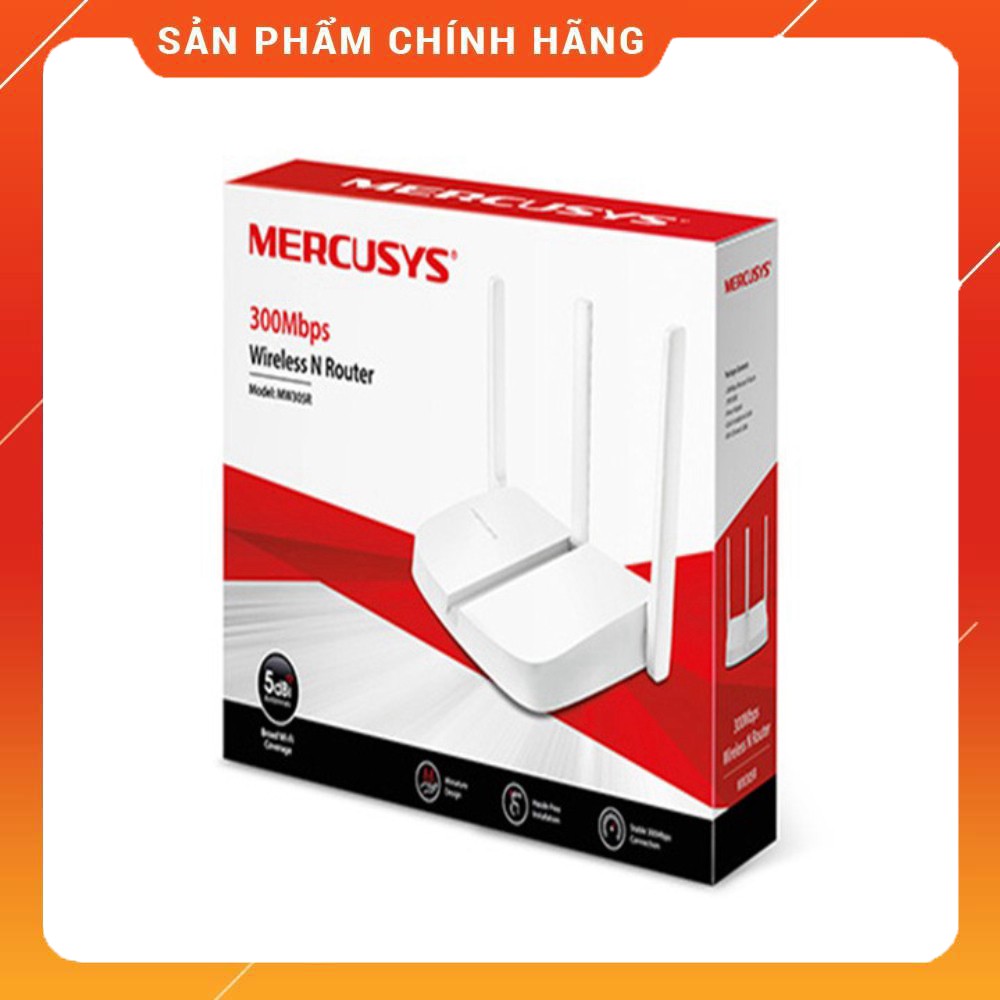 [RẺ VÔ ĐỊCH] Bộ phát wifi Mercusys 305R 3 râu tốc độ 300Mbps | BigBuy360 - bigbuy360.vn