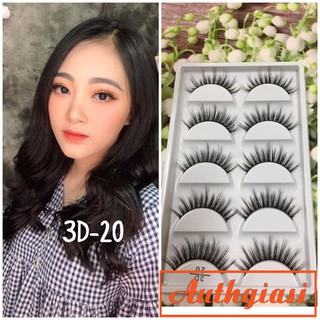 [Cong Mảnh tự nhiên] Mi chồn 5 đôi sợi mi tơi xịn mã 3D 20