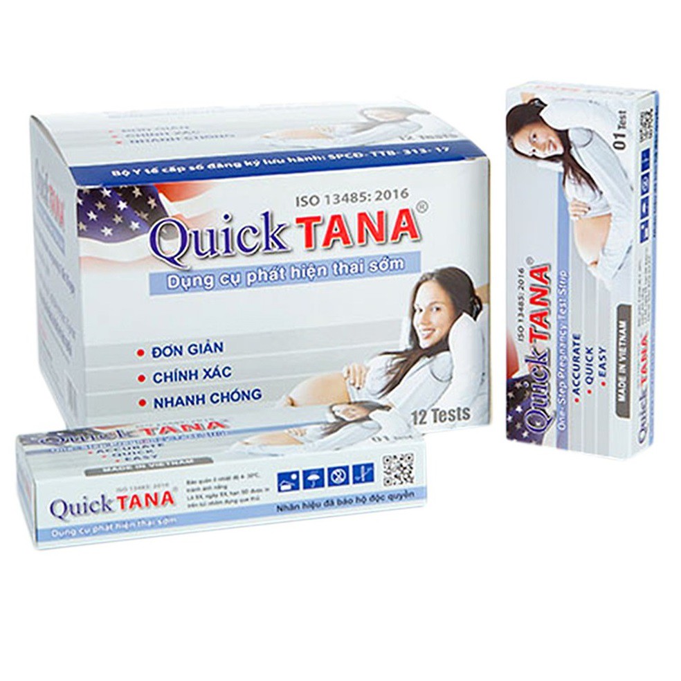 Que thử thai QuickTana 5mm phát hiện thai sớm,chính xác - Dụng cụ phát hiện thai QuickTana Tanaphar tiện lợi
