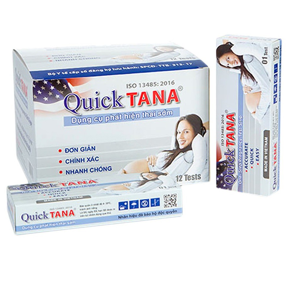 Dụng cụ phát hiện thai sớm QuickTana tiện lợi, chính xác ( 1 Que ) - Que thử thai QuickTana 5mm phát hiện thai sớm