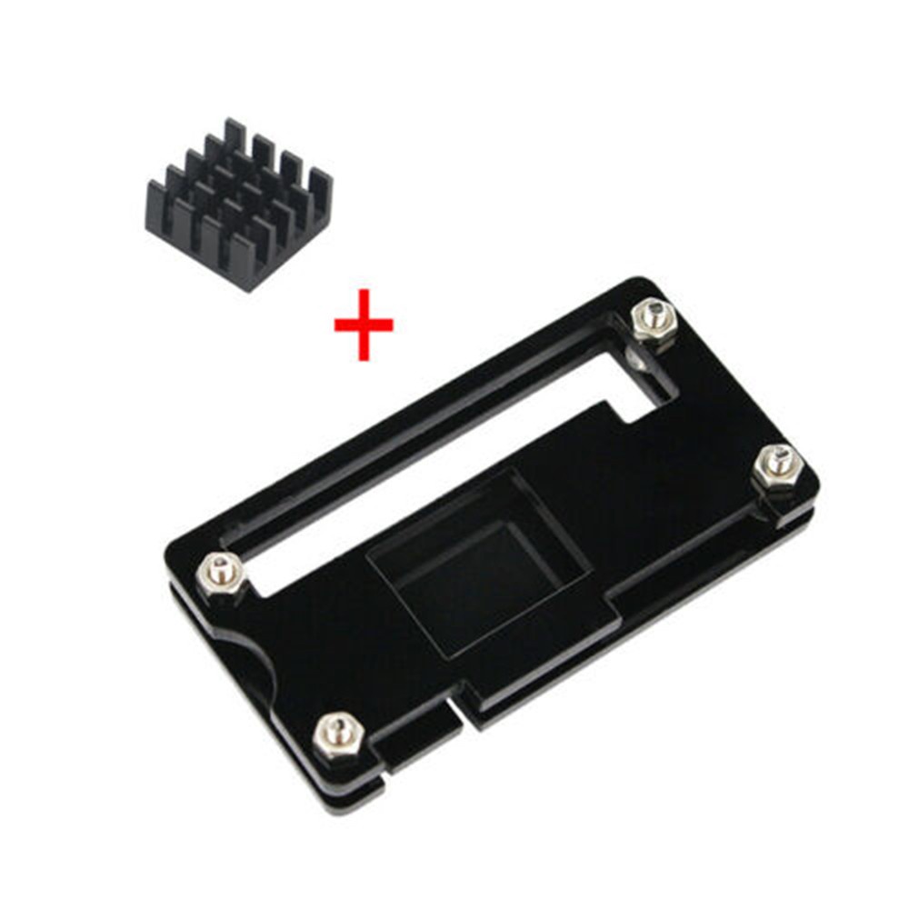 AUGUSTINE Durable Case Black Box Holder Cooler for Raspberry Pi Zero Aluminum Pi Zero W Acrylic Heat Sink/Multicolor