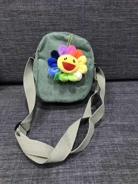 TÚI ĐEO CHÉO MINi _ Hoa kaikai kiki Nhung gân