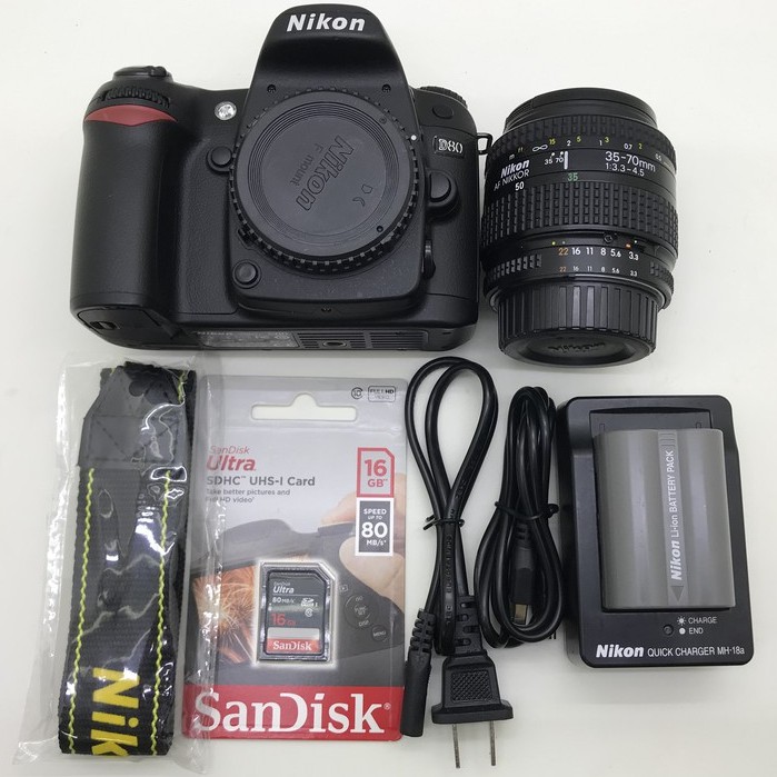Bộ máy ảnh nikon D80 ống kính 35-70 mới 98%