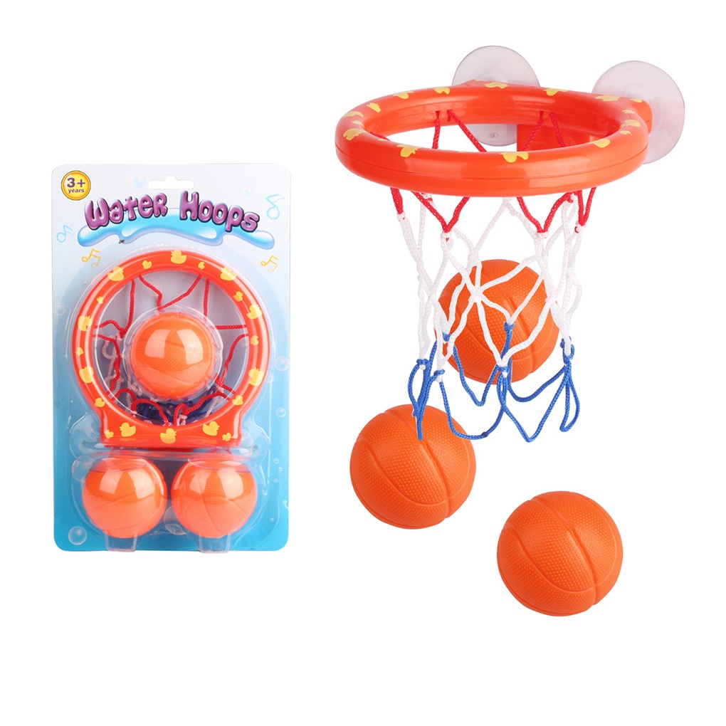 Mini Suctions Cup Basketball Hoop Bath Toy Set Baby Bathtub Shooting Game Toy Kids Shower Basketball[sneaky]