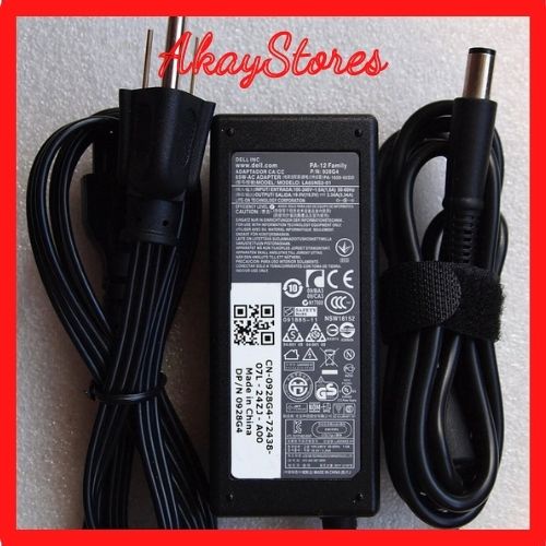 Sạc laptop dell 19.5v 3.34a/4.62a AkayStores chân tròn to có kim ở giữa (7.4mm x 5.0mm ) - tặng kèm dây AC xịn