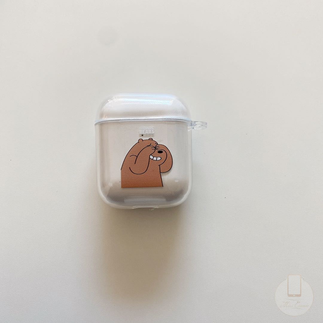 Vỏ bảo vệ hộp sạc tai nghe họa tiết hoạt hình We Bare Bear cho Airpods 1/2 Pro