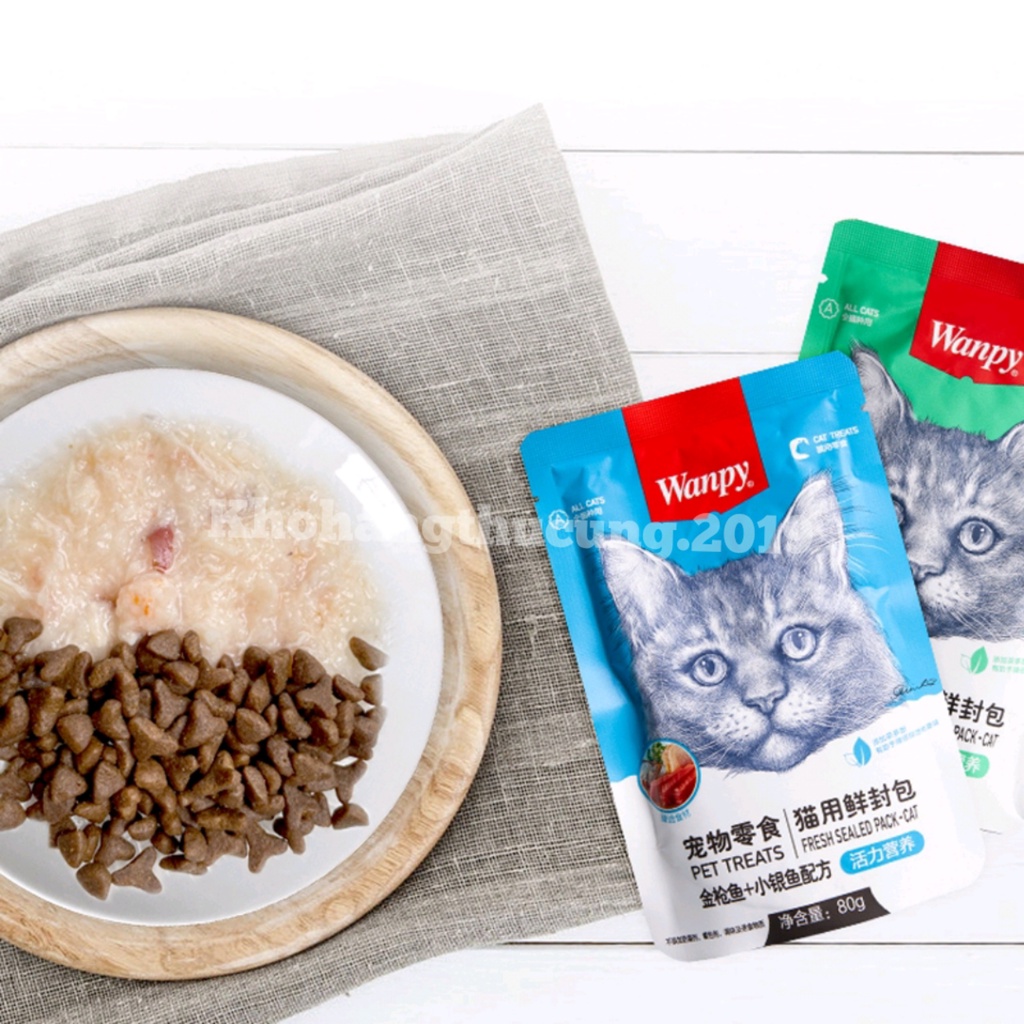 PATE WANPY CHO MÈO 80G – BỔ SUNG VITAMIN VI CHẤT
